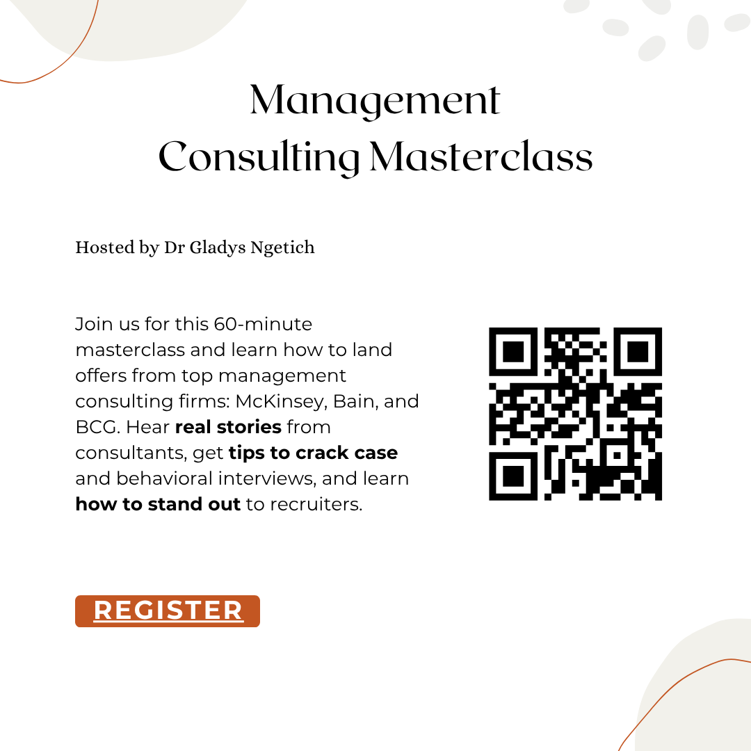 Management Consulting Masterclass flyer